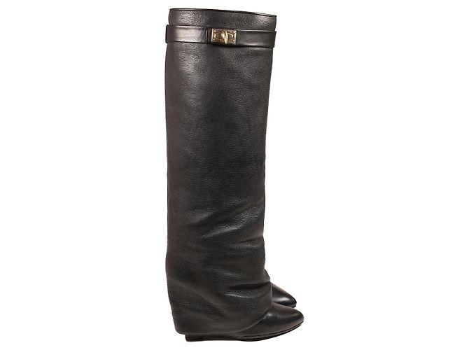 Amazing Givenchy Shark Lock Boots Black