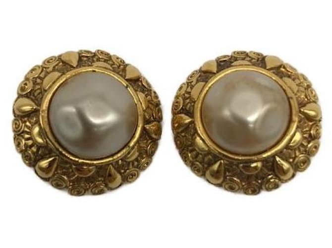 ***CHANEL  vintage earrings Golden  ref.976183