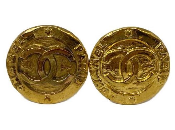 ***Pendientes marca coco CHANEL Dorado