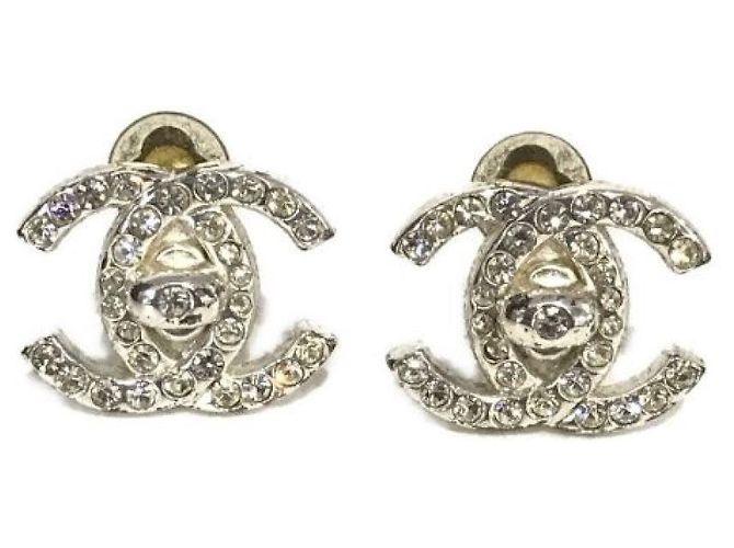 ***CHANEL Coco Mark Ohrringe Silber