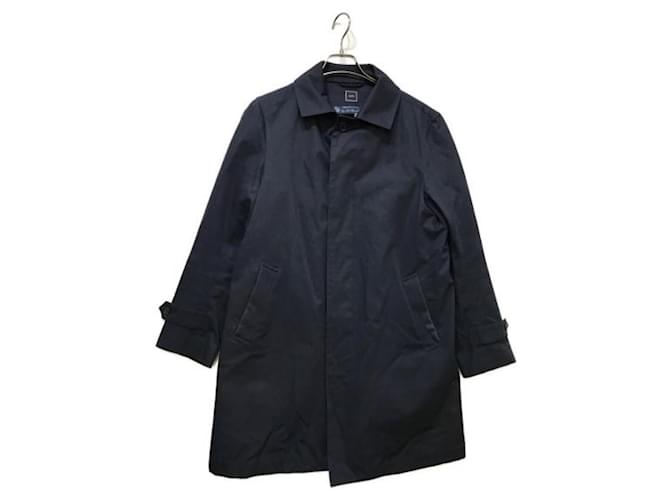 *** LORO PIANA  Stainless steel collar coat with liner Navy blue Polyester  ref.976218