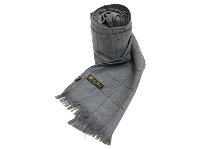 *** LORO PIANA  wool scarf Grey  ref.976220