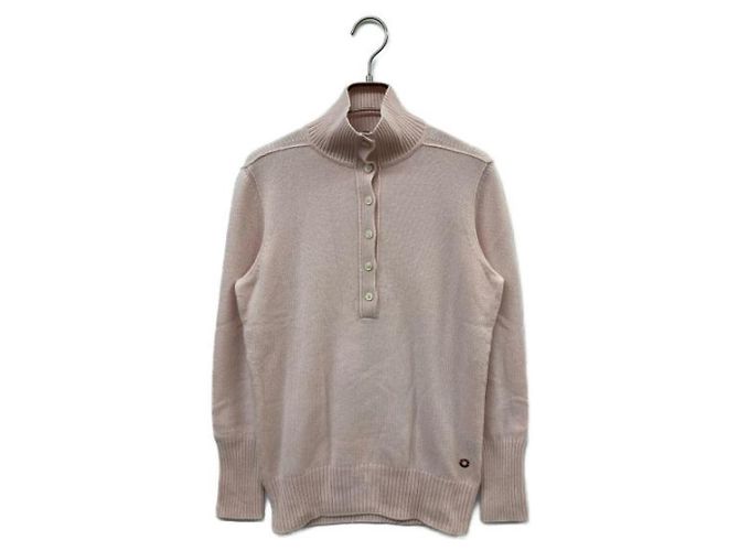 ***LORO PIANA Baby-Kaschmirstrick mit Henley-Ausschnitt Pink