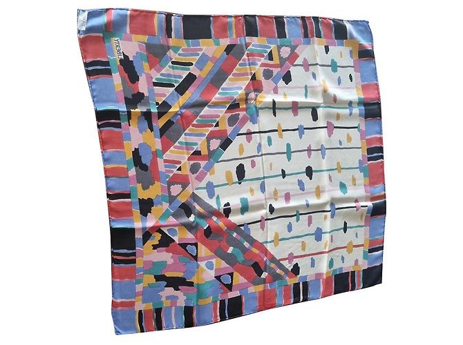 Sciarpa in seta multicolore inconnue 66x64cm