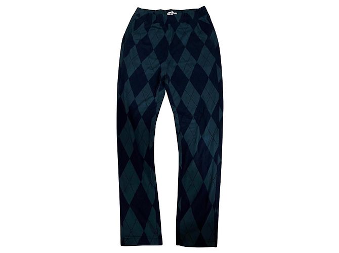 Calça de jogging Baum und Pferdgarten verde e marinho com estampa de diamantes