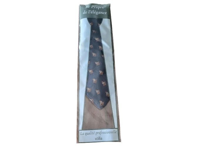 Autre Marque SULKA Silk Tie Dark Blue