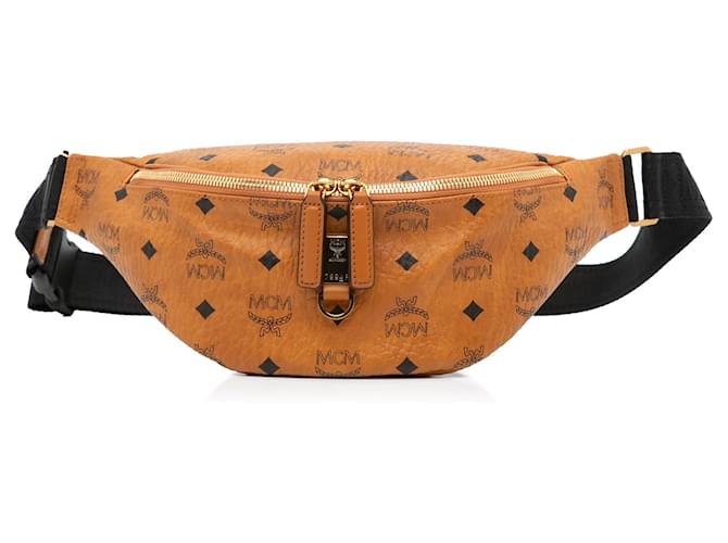 MCM Brown Visetos Belt Bag