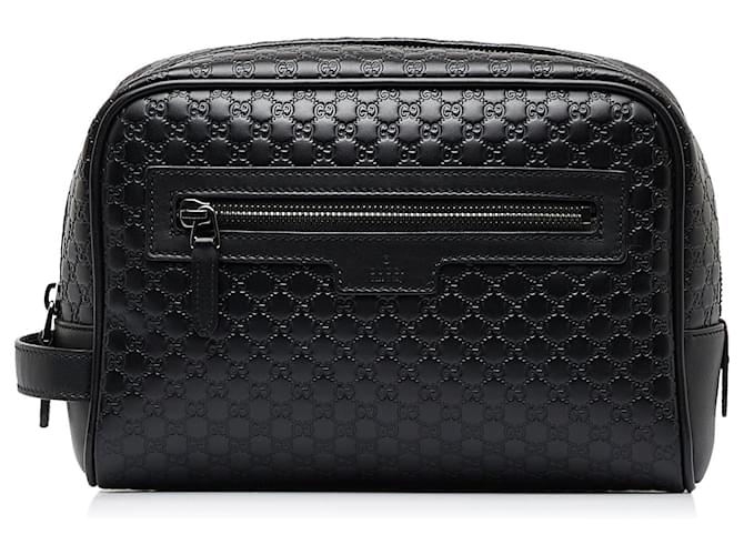 Gucci Microguccissima Leather Clutch Bag Black