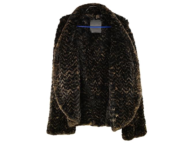 Increíble abrigo de piel extragrande de Fendi Multicolor  ref.976383