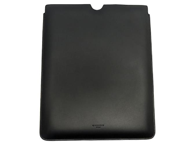 NEW GIVENCHY POUCH CASE FOR IPAD TABLET IN BLACK LEATHER BLACK LEATHER CASE  ref.976422