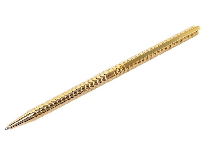 VINTAGE ST DUPONT CLASSIC RINGED BALLPOINT PEN GOLD PLATE 1990 GOLDEN BALL PEN Gold-plated  ref.976506