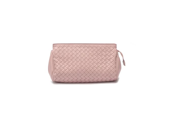 Bottega Veneta Intrecciato Leather Vanity Pouch Pink Pony-style calfskin  ref.976538