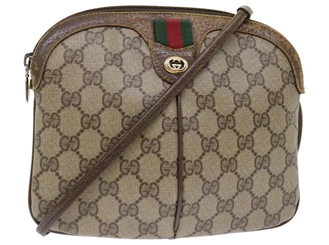 Gucci Pre Loved GG Canvas Web Sherry Line Ophidia Pouch