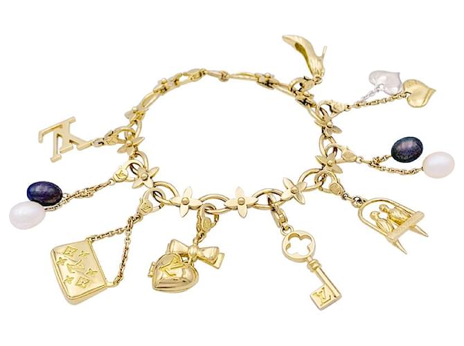 Pulseira bracelete Louis Vuitton em ouro amarelo