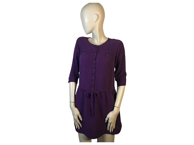 Sandro Seidenkleid kurz violett Lila