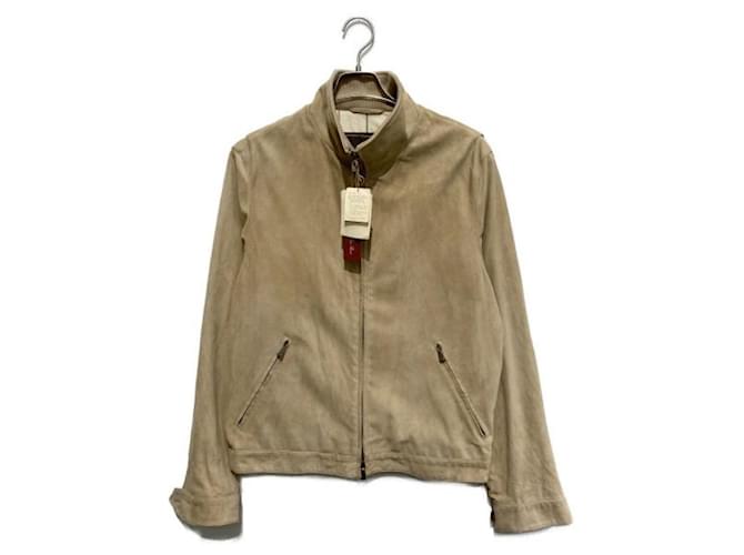 ***LORO PIANA  goat leather suede jacket Beige Cotton Cashmere Polyester  ref.976755