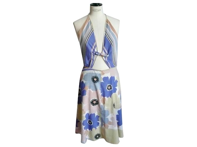 MARNI Light printed poplin dress T42 IT SUPERB Multiple
