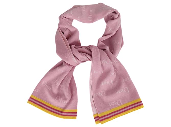 Dior women's scarf in wool blend Pink  ref.976818