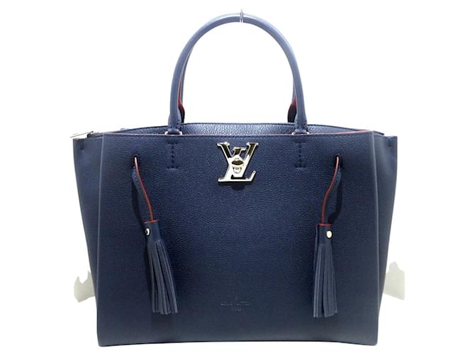 Twist Louis Vuitton Blue My Lockme BB Navy blue Leather Pony-style calfskin  ref.971058 - Joli Closet