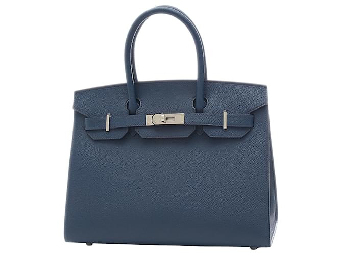 Hermès Birkin 30 Navy blue Leather  ref.977001