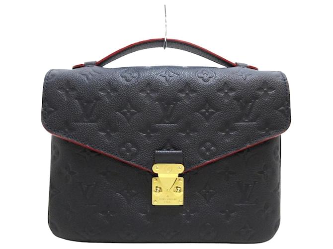 Louis Vuitton Pochette Metis Azul marinho Couro  ref.977118