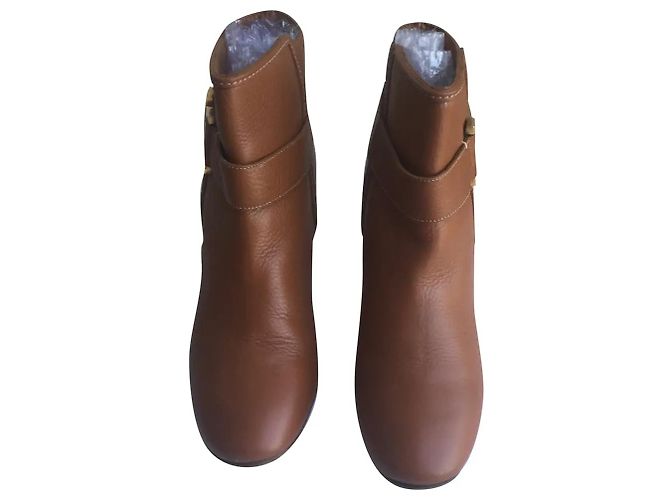 Chloé Leder Stiefeletten Caramel Größe 40 Karamell