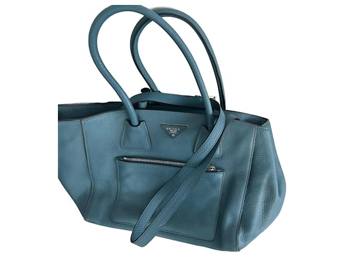 Prada Handbags Light blue Leather  ref.977377