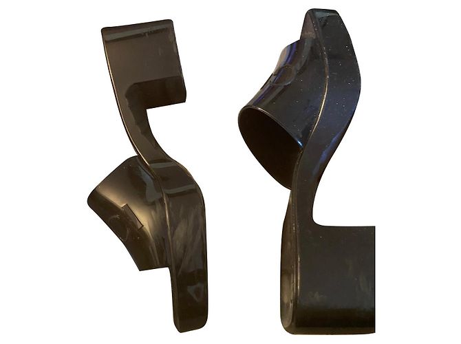 Gucci Pantoletten aus Gummi Schwarz Größe 35
