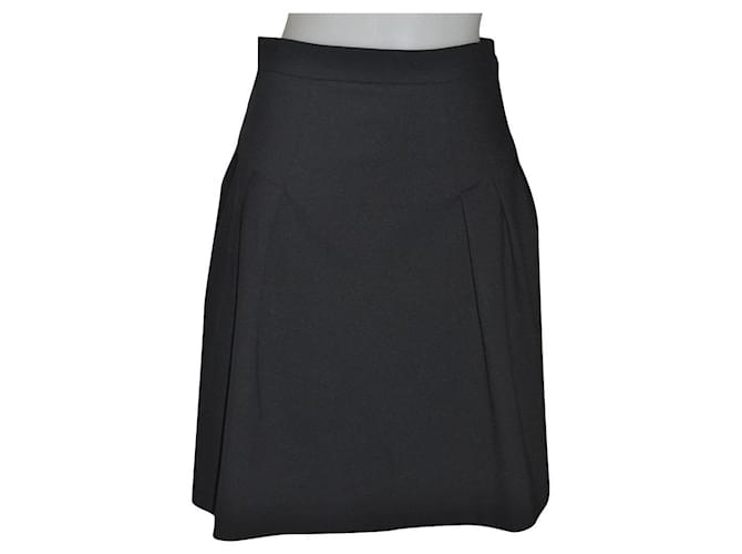 Oscar de la Renta black skirt Synthetic Cotton  ref.977406