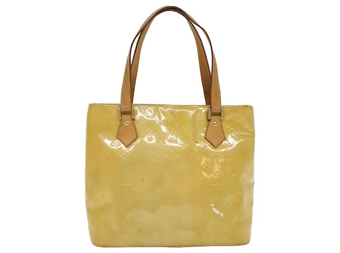 Auth Louis Vuitton Monogram Vernis Houston M91004 Women's Handbag,Tote Bag  Beige