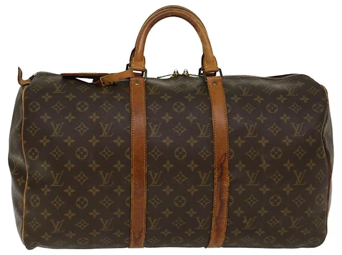 Louis Vuitton Monogram Keepall 50 Boston Bag M41426 LV Auth 46810 Cloth  ref.977477