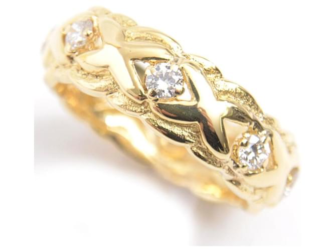* BOUCHERON 8P Diamant-Designring Nr. 14 Damen 750YG Gelbgold Golden Gelbes Gold  ref.977590