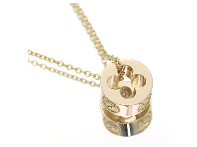 Louis Vuitton LV Volt Pendant in 18k yellow gold 0.03 ctw Silvery