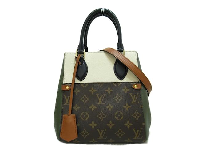 Louis Vuitton Fold Mm Brown Canvas Tote Bag (Pre-Owned)