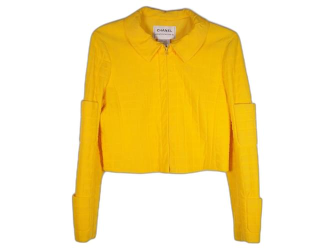 Amazing Chanel Runway Jacket Yellow Synthetic  ref.978291