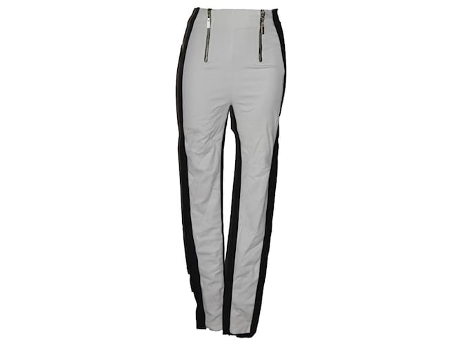 Mangano pantalon mince Synthétique Coton Noir Blanc  ref.978301