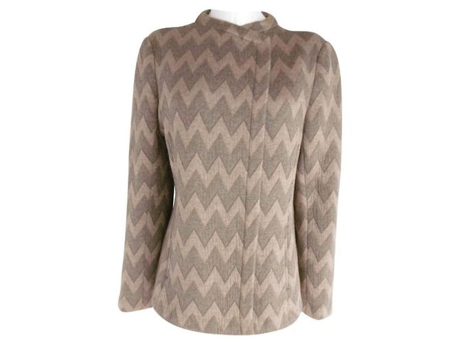 Giacca Chloé in lana e nylon marrone Marrone chiaro Marrone scuro