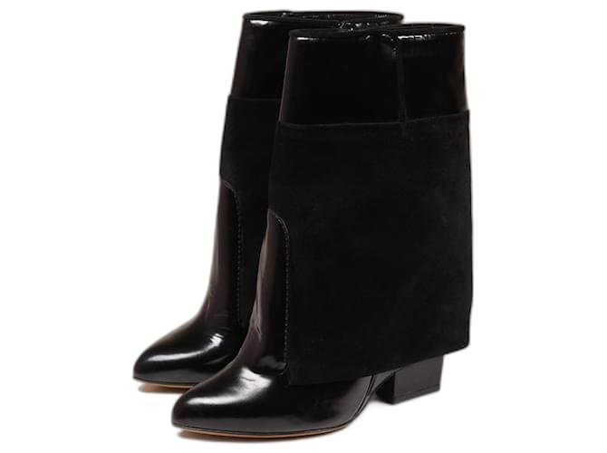 Increíbles botas de Givenchy Muy raras Negro Cuero  ref.978471