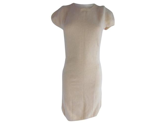 Balenciaga Mohair Wool Dress Beige  ref.978480