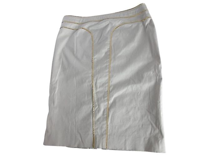 Saia com acabamento dourado Versace Cinza