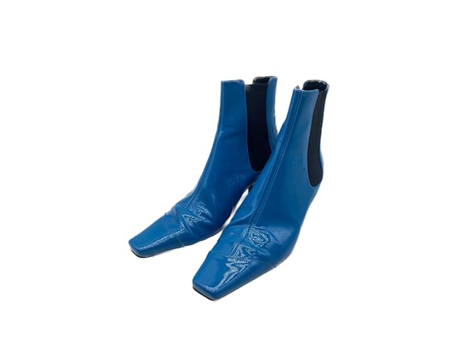 LOEWE  Ankle boots T.EU 39 Patent leather Blue  ref.978599