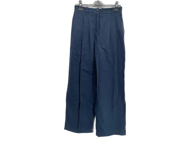 Autre Marque MARK KENLY DOMINO TAN  Trousers T.fr 36 cotton Navy blue  ref.978605