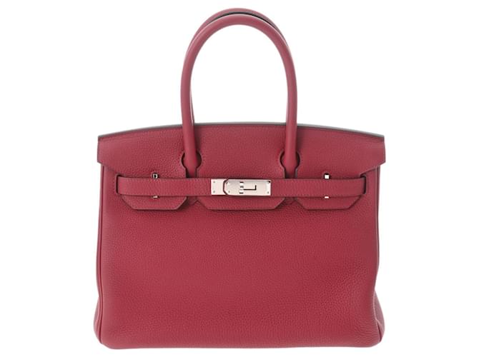 Hermès HERMES BIRKIN 30 Rot Leder  ref.978647