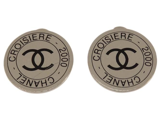 Timeless Chanel Logo CC Silvery Metal  ref.978726