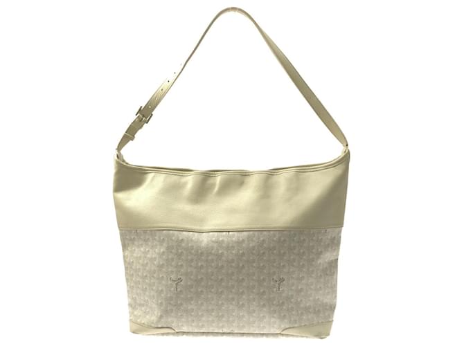Goyard, Bags, Goyard Grenadine White Leather Shoulder Bag