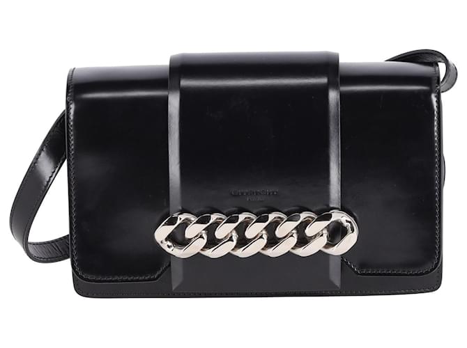Bolsa transversal Givenchy Infinity em couro preto  ref.979054