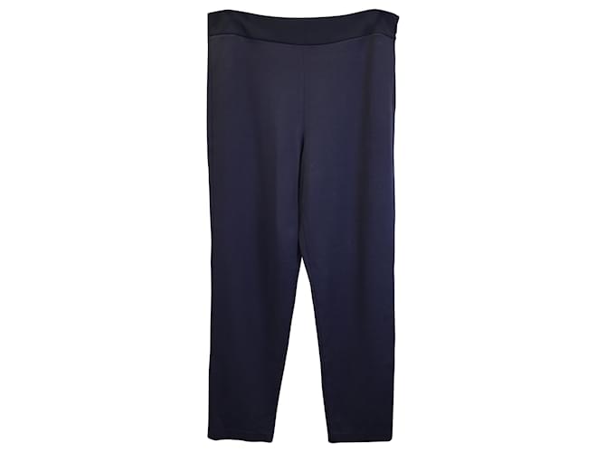 Pantalon Emporio Armani en Viscose Bleu Marine Fibre de cellulose  ref.979075