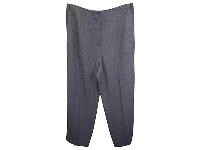 Giorgio Armani Straight Trousers in Grey Viscose Polyester  ref.979076