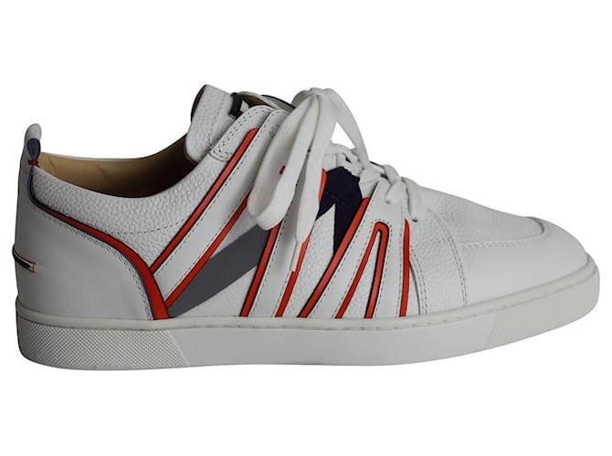 Christian Louboutin Bianco Vida Viva Sneakers in White Leather  ref.979111