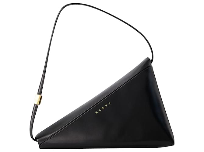 Prisma Triangle Bag  - Marni - Leather - Black Pony-style calfskin  ref.979144